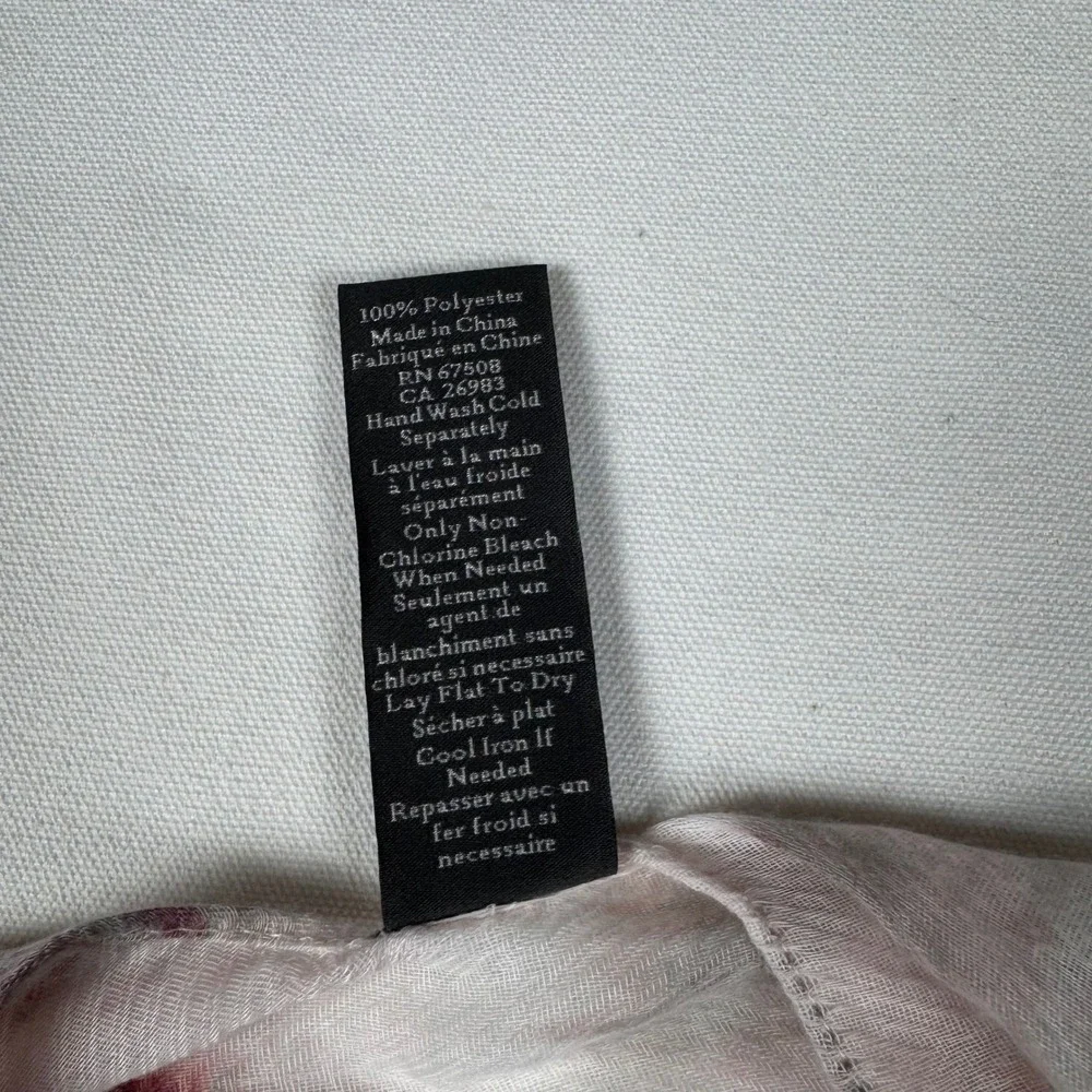 Vince Camuto Kimono Wrap Women One Size Blush Floral Good Sheer Open Front Layer